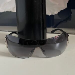 Bvlgari gradient shield sunglasses with crystal-embellished